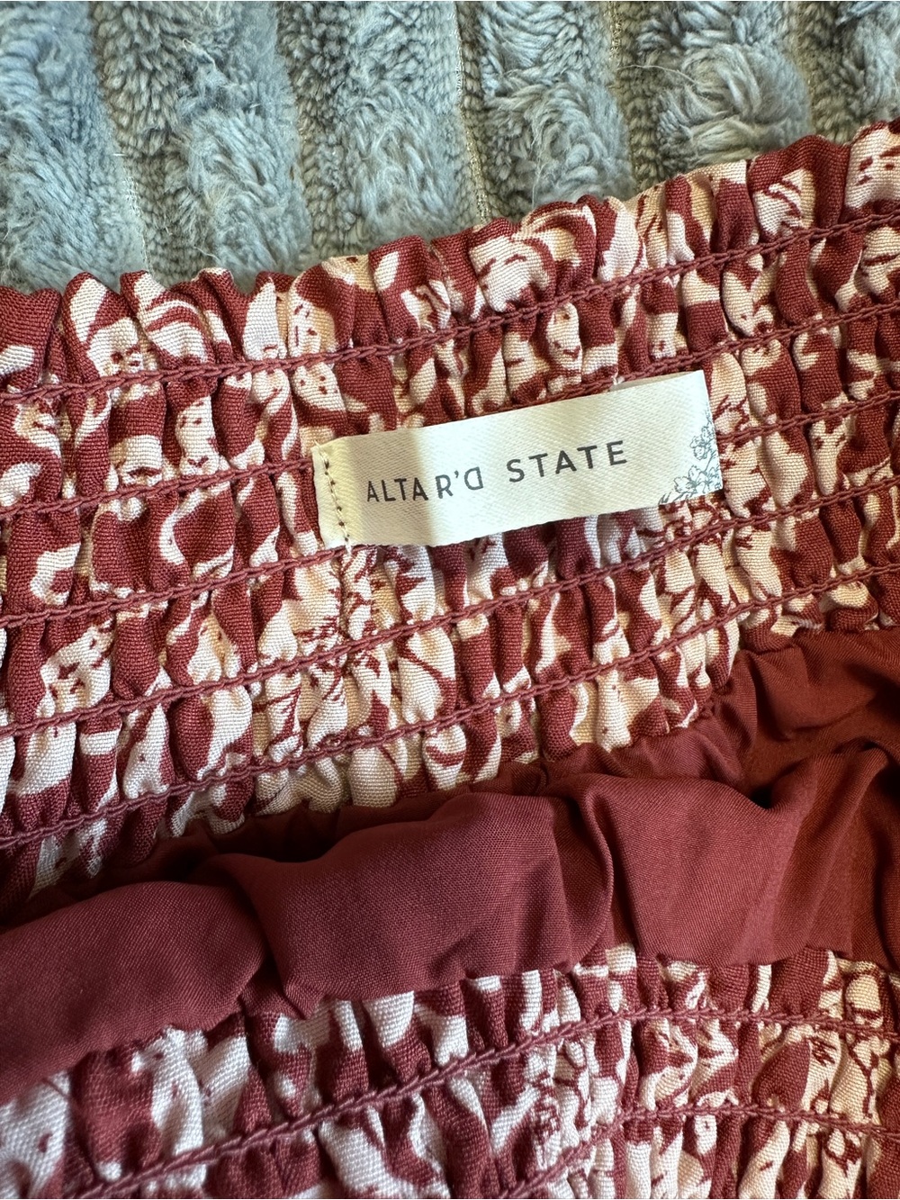 Altar’d State Rust Floral Tiered Maxi Skirt - Picture 4 of 8